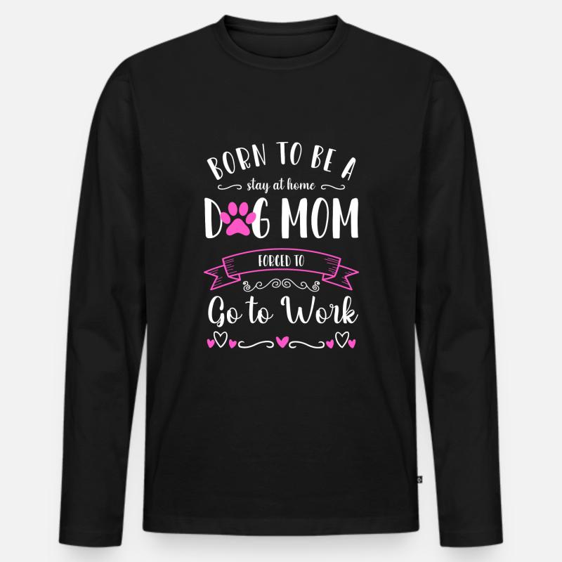 Hund Pfote Hundeschule - Männer Premium Bio Langarmshirt - Schwarz