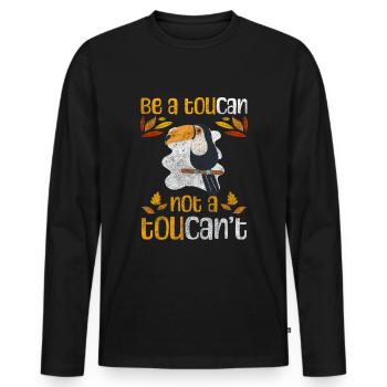 Bird Animal Beak - Men's Premium Organic Long Sleeve Shirt - black - Front - Nico (187cm)