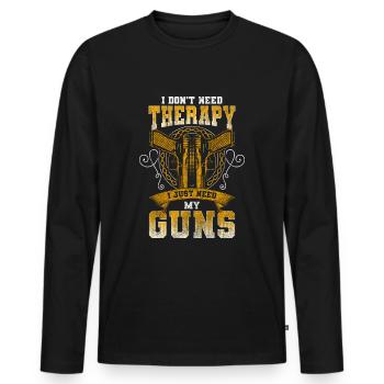 Waffenclub Sportschütze Munition Schützenkönig - Männer Premium Bio Langarmshirt - Schwarz - Vorne - Nico (187cm)