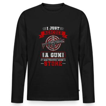 Schützenverein Gewehr Jagen Schützenkönig - Männer Premium Bio Langarmshirt - Schwarz - Vorne - Nico (187cm)