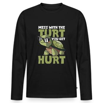 Meer Tierschützer Haustier Reptilien - Männer Premium Bio Langarmshirt - Schwarz - Vorne - Nico (187cm)