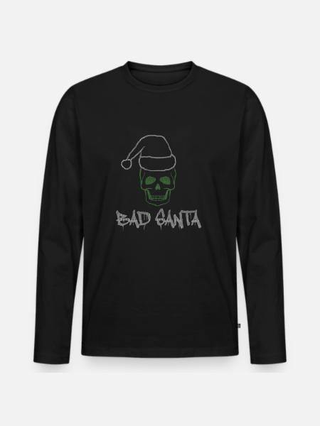 Bad Santa - Men's Premium Organic Long Sleeve Shirt - black