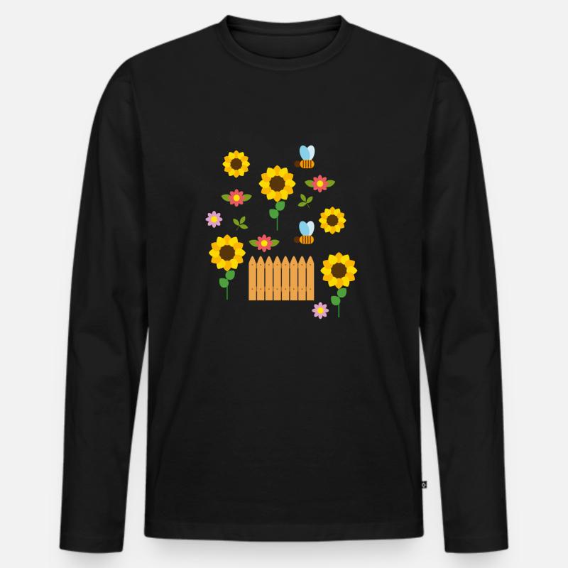 summer - Men's Premium Organic Long Sleeve Shirt - black