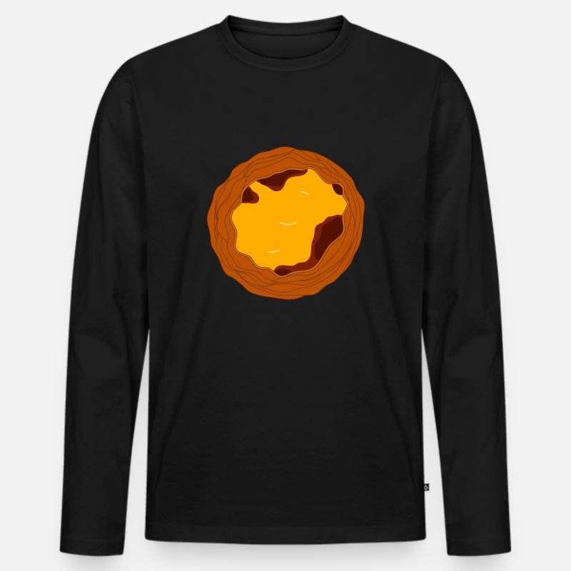 Portugiesische Eierkuchen - Männer Premium Bio Langarmshirt - Schwarz