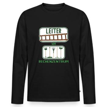 garten kleingarten leiter vom rechenzentrum ernte - Männer Premium Bio Langarmshirt - Schwarz - Vorne - Nico (187cm)