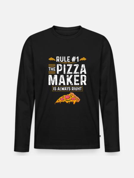 Pizza Baker Männer Pizzabäcker - Männer Premium Bio Langarmshirt - Schwarz