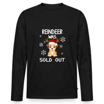 Noël - Renne a été vendu chien drôle - T-shirt manches longues Premium bio Homme - noir - Devant - Nico (187cm)