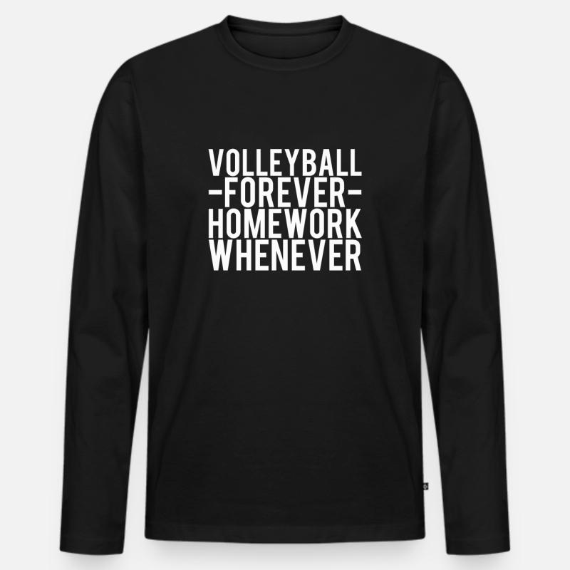 Volleyball - Männer Premium Bio Langarmshirt - Schwarz