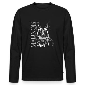 Belgischer MALINOIS Hundesport Hunde IGP Wilsigns - Männer Premium Bio Langarmshirt - Schwarz - Vorne - Nico (187cm)