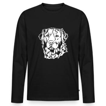 Golden Retriever Portrait Chien Chiens Wilsigns - T-shirt manches longues Premium bio Homme - noir - Devant - Nico (187cm)