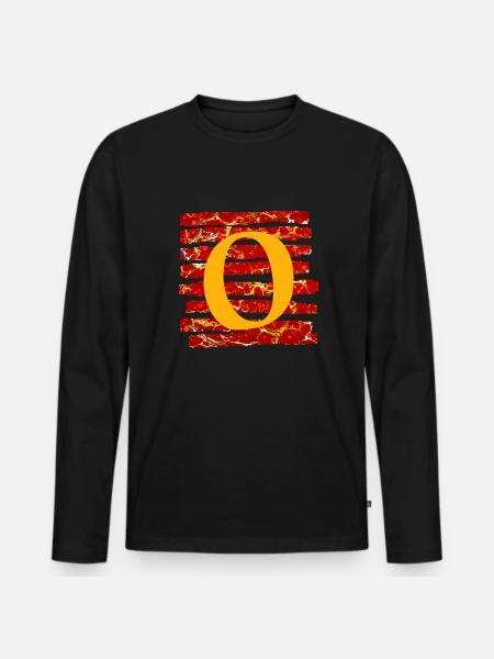 Strip E 232 O - Men's Premium Organic Long Sleeve Shirt - black