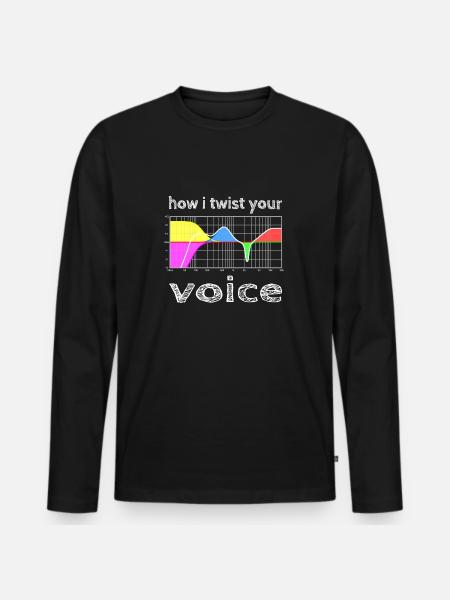 how i twist your voice - Männer Premium Bio Langarmshirt - Schwarz
