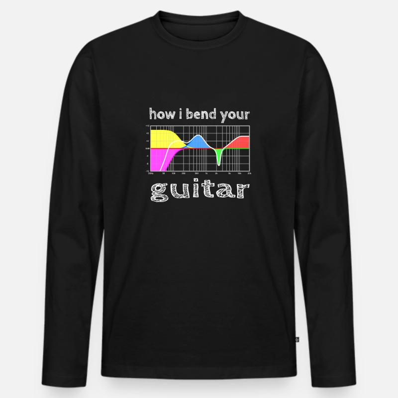 how i bend your guitar - Männer Premium Bio Langarmshirt - Schwarz
