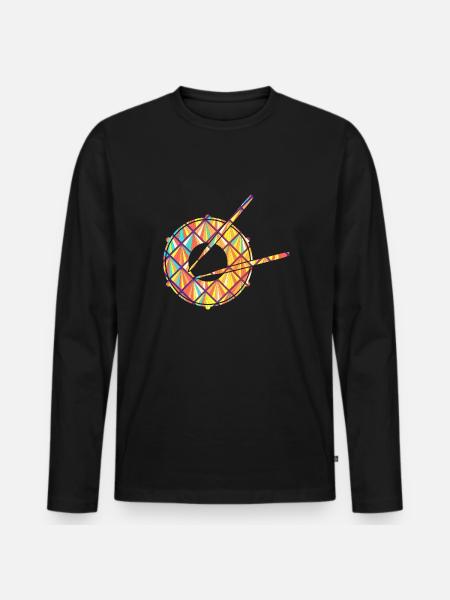Snare drum Snare drum Geometric - Men's Premium Organic Long Sleeve Shirt - black