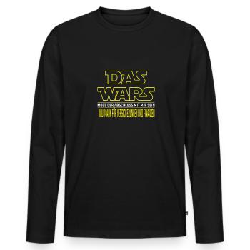 Das Wars Kaufmann für Versicherungen und Finanzen - Männer Premium Bio Langarmshirt - Schwarz - Vorne - Nico (187cm)