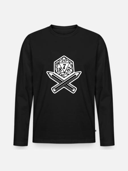 Role-playing jolly Roger - Men's Premium Organic Long Sleeve Shirt - black