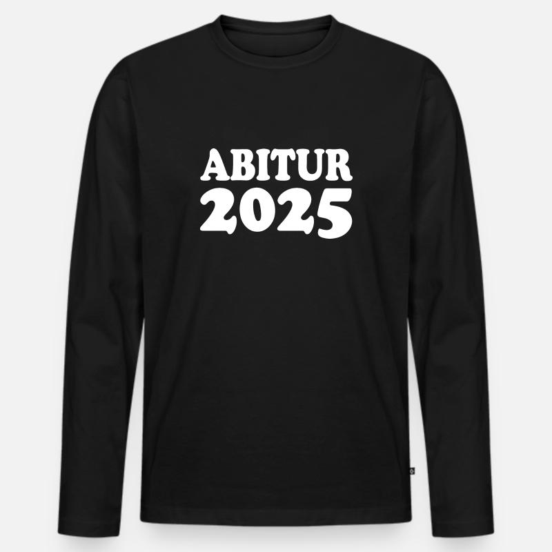 Abitur 2025 - Männer Premium Bio Langarmshirt - Schwarz