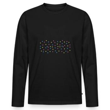 Pan dreiecke - Männer Premium Bio Langarmshirt - Schwarz - Vorne - Nico (187cm)
