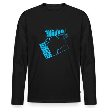 American staffordshire 100 - T-shirt manches longues Premium bio Homme - noir - Devant - Nico (187cm)