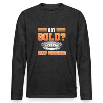 Metalldetektor Gold Panner Gold Digger Kostüm - Männer Premium Bio Langarmshirt - Anthrazit meliert - Vorne - Nico (187cm)