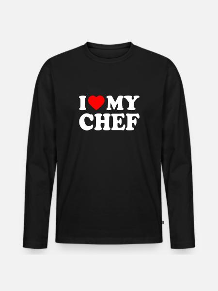 I love my chef - Men's Premium Organic Long Sleeve Shirt - black