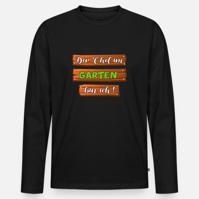 Garten Gartenchef Gartenregeln - Männer Premium Bio Langarmshirt - Schwarz