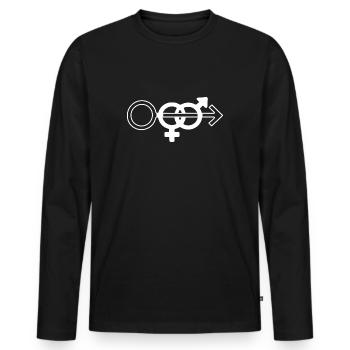 cuckold wife sharing symbol - Men's Premium Organic Long Sleeve Shirt - black - Front - Nico (187cm)
