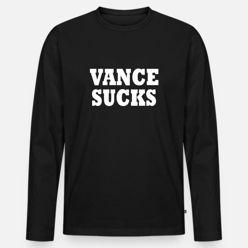 vance sucks - Männer Premium Bio Langarmshirt - Schwarz