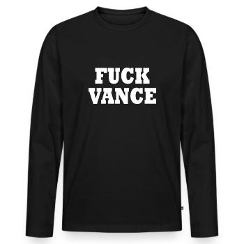 fuck vance - T-shirt manches longues Premium bio Homme - noir - Devant - Nico (187cm)