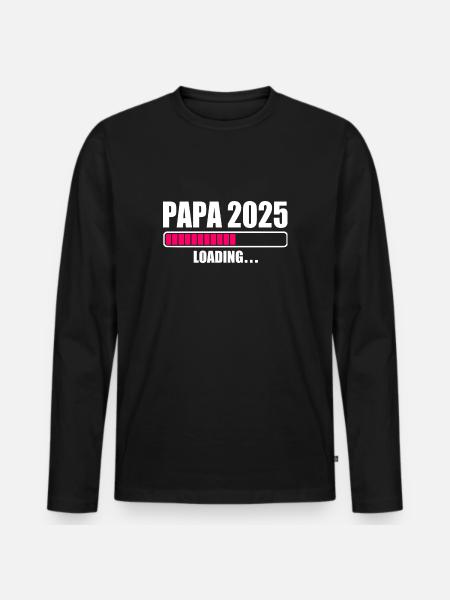 Papa 2025 - Men's Premium Organic Long Sleeve Shirt - black