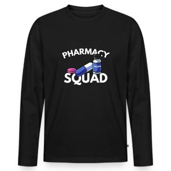 Apotheker Apotheke Pharmazie PTA - Männer Premium Bio Langarmshirt - Schwarz - Vorne - Nico (187cm)