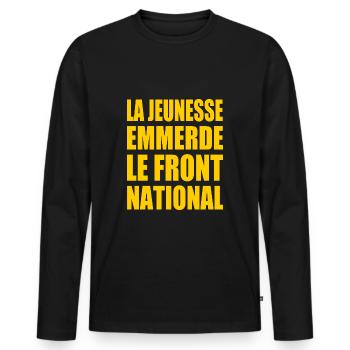 The youth fucks the National Front - Men's Premium Organic Long Sleeve Shirt - black - Front - Nico (187cm)