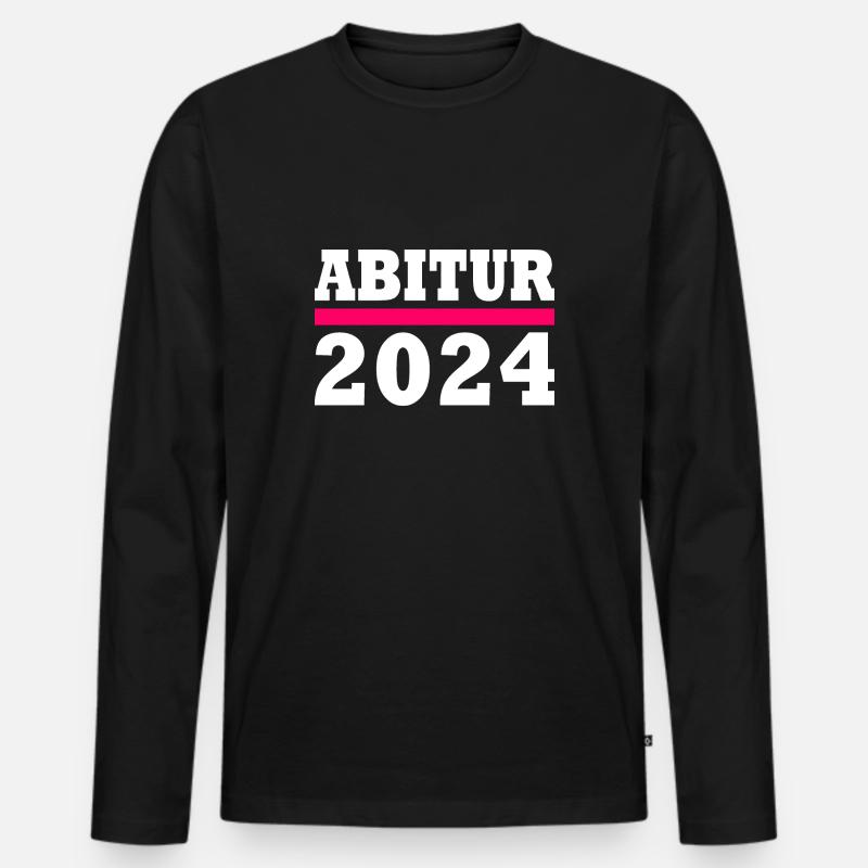 Abitur 2024 - Männer Premium Bio Langarmshirt - Schwarz