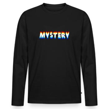 Mystery - Men's Premium Organic Long Sleeve Shirt - black - Front - Nico (187cm)