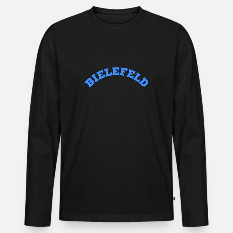Bielefeld - Männer Premium Bio Langarmshirt - Schwarz