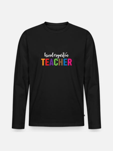 Kindergärtner - Männer Premium Bio Langarmshirt - Schwarz