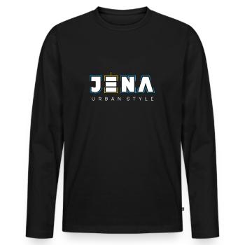 Style urbain d’Iéna - T-shirt manches longues Premium bio Homme - noir - Devant - Nico (187cm)