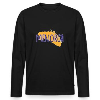 Minorque - T-shirt manches longues Premium bio Homme - noir - Devant - Nico (187cm)