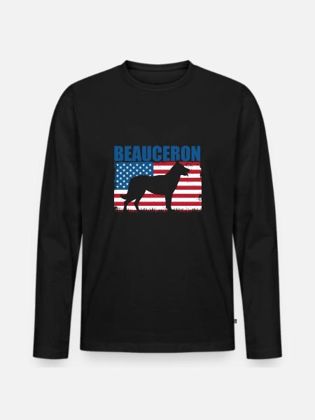 Beauceron - Men's Premium Organic Long Sleeve Shirt - black