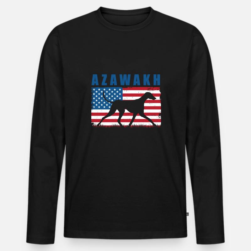 Azawakh - Männer Premium Bio Langarmshirt - Schwarz