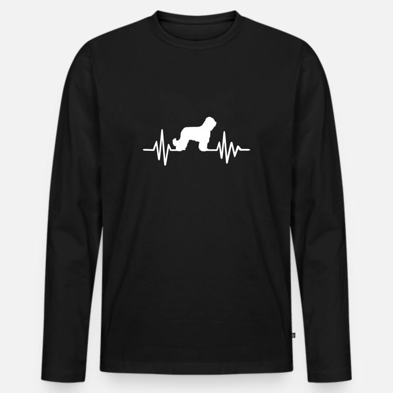 Briard - Männer Premium Bio Langarmshirt - Schwarz