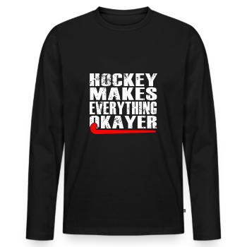 hockey sur gazon hockey sur gazon hockey sur gazon - T-shirt manches longues Premium bio Homme - noir - Devant - Nico (187cm)