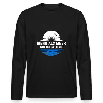 meer meerweh küstenkind moin moin heimathafen - Männer Premium Bio Langarmshirt - Schwarz - Vorne - Nico (187cm)