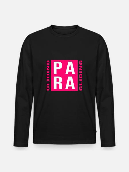 Paragliding Glide Long Paraglider Thermik-Glide - Men's Premium Organic Long Sleeve Shirt - black