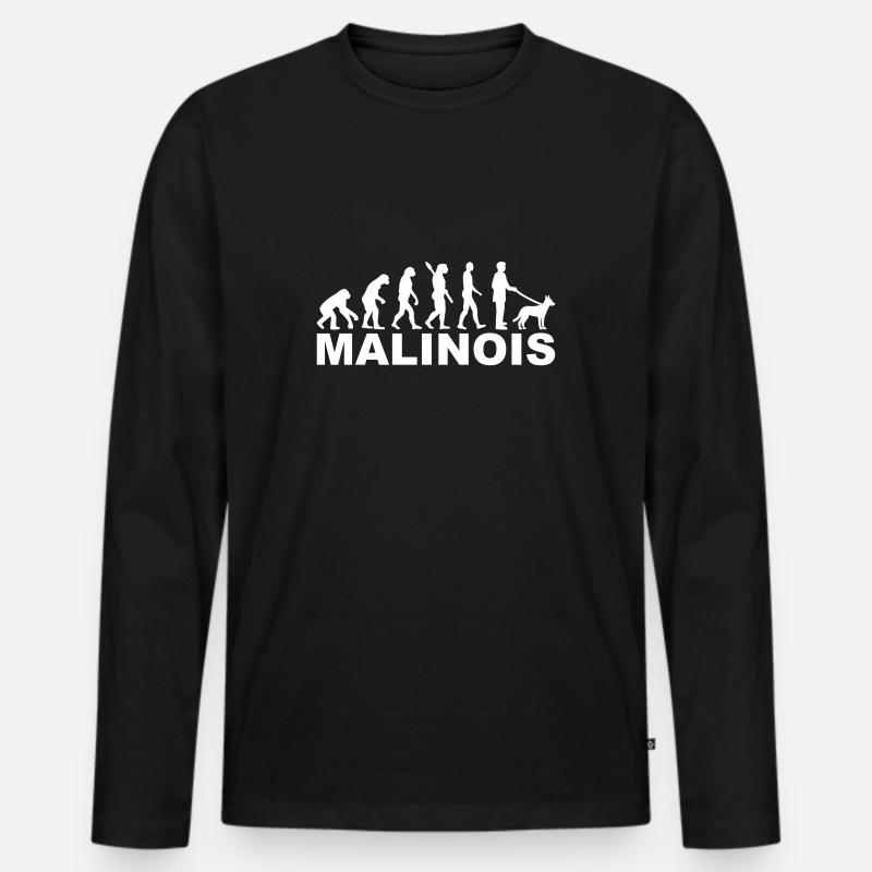 Malinois - Männer Premium Bio Langarmshirt - Schwarz