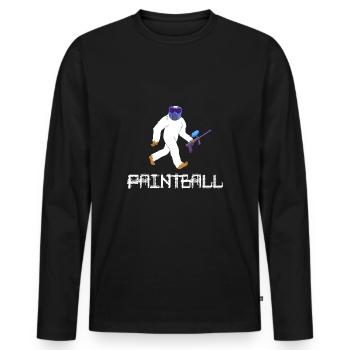 paintball gotcha paintball player - Men's Premium Organic Long Sleeve Shirt - black - Front - Nico (187cm)
