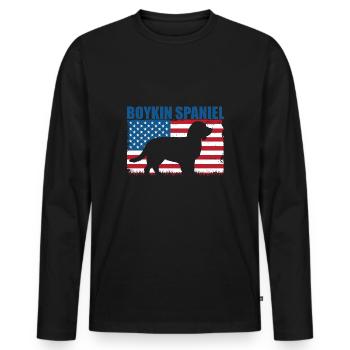 Boykin Spaniel - Männer Premium Bio Langarmshirt - Schwarz - Vorne - Nico (187cm)