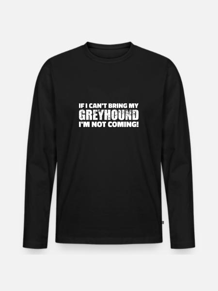 greyhound - Men's Premium Organic Long Sleeve Shirt - black