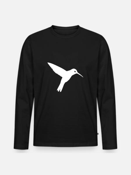 humming-bird - Men's Premium Organic Long Sleeve Shirt - black