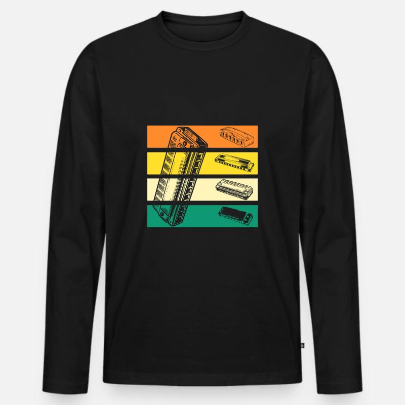 Harmonica Harmonica - Men's Premium Organic Long Sleeve Shirt - black
